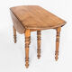 Vintage solid wood table with folding shutters with two extensions, France 1950