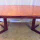 Round dining table with 2 70s extensions
