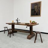 Monastery farm table in oak 1900