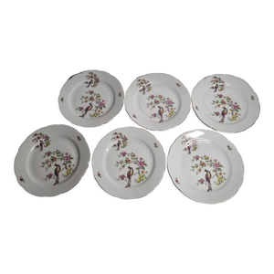Six assiettes plates - made