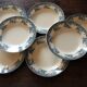 Lot 7 soup plates blue