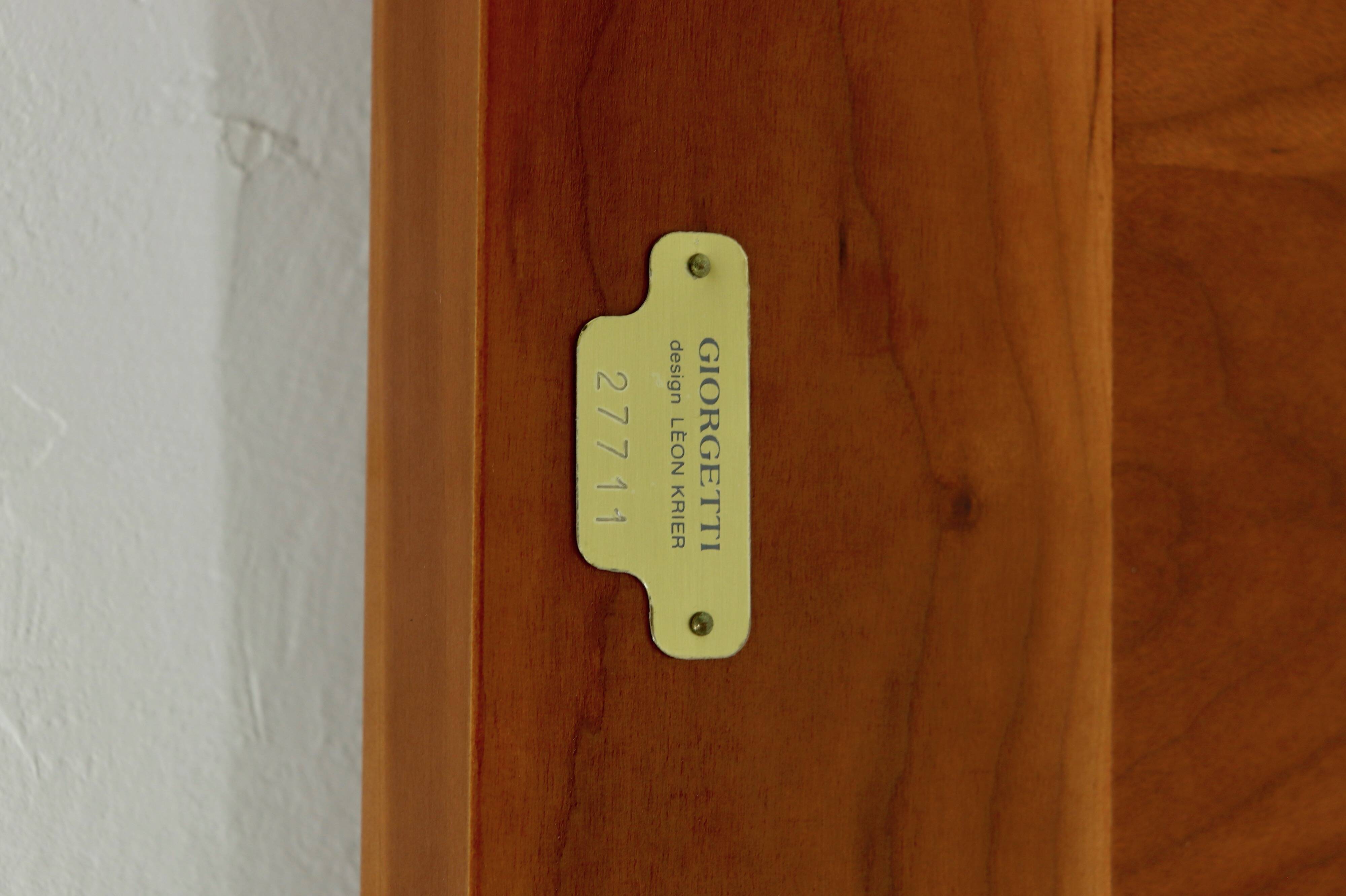 Post Modern Coffee Table by Leon Krier for Giogretti 1990s