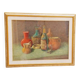Dipinto Huile Sur Toile Nature Morte S. Piancaldi 50x70 Années 60/70