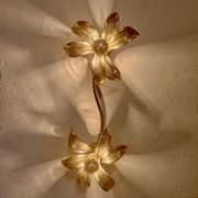 Appliques ou plafonniers en laiton à forme organique, années 1970