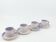 Vintage coffee service earthenware Salins-les-Bains hand-painted for 4 people