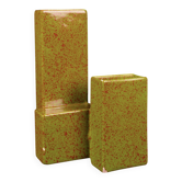 Geometric Twin-Column Ceramic Vase Space Age, Italy 1970