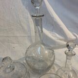 Service de chambre en verre taillé