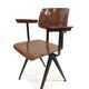 Vintage Galvanitas S16 school Chair with armrests and compass of the 1960s