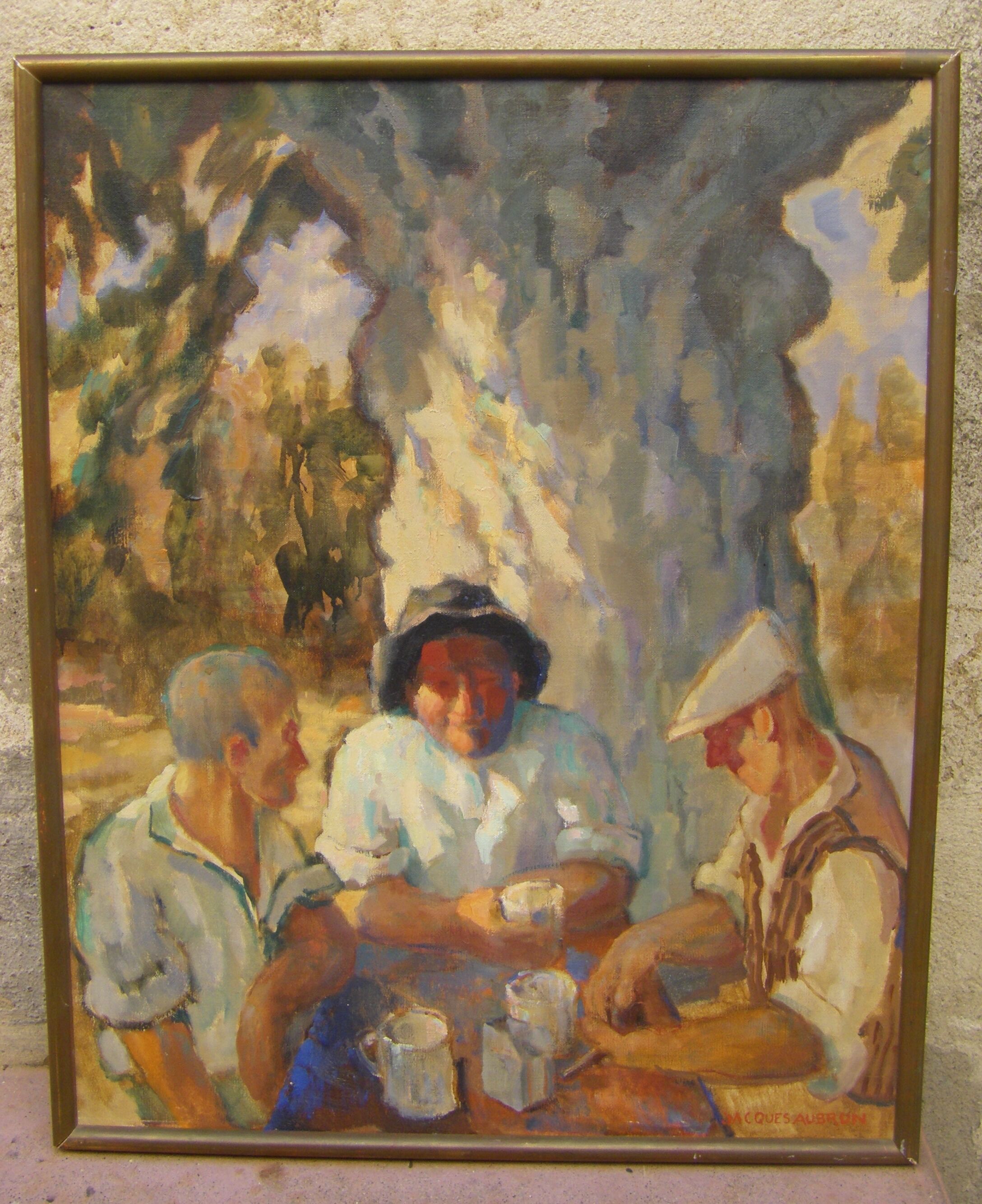 Painting "drinkers in the sun"