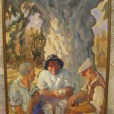 Painting "drinkers in the sun"