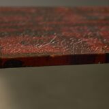 Italian Side Table with Unique Leather Top, 1970s