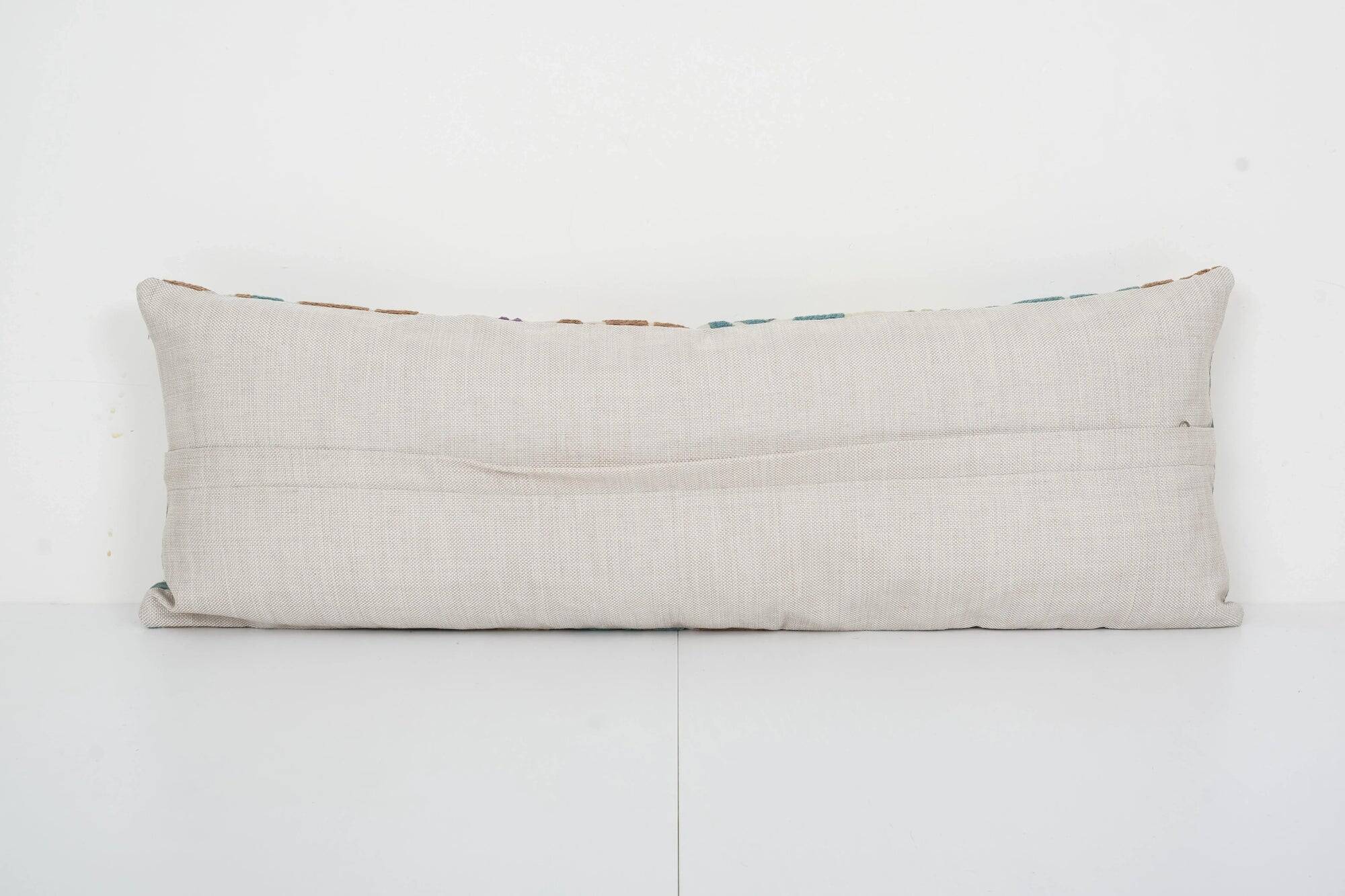 Vintage embroidered cushion cover 76x28 cm