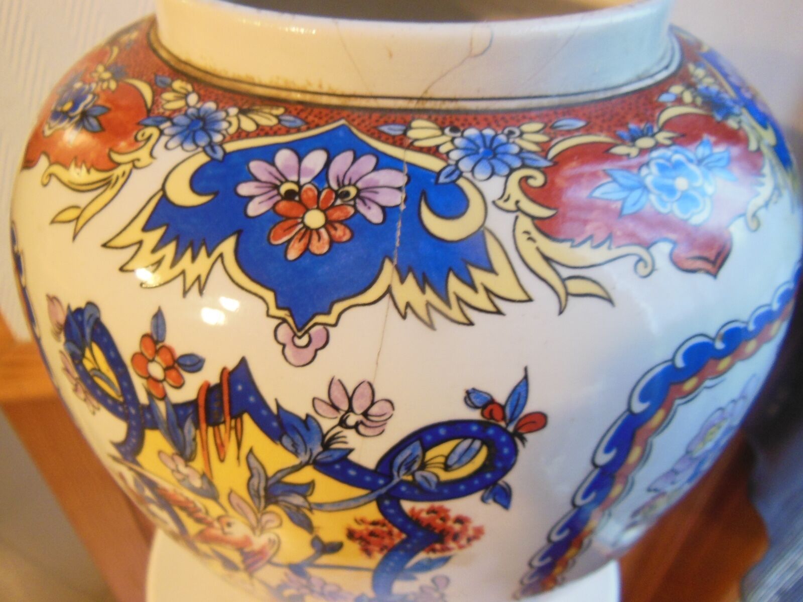Vase with bird decoration signed y . p derevua