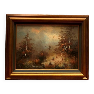 Bernard. landscape. oil on canvas.