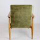 Armchair 'Lis', 1970s olive green design by Henryk Lis - natural wood