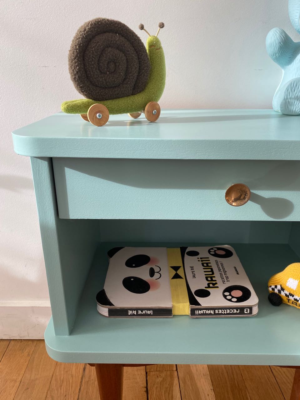 Retro green bedside table