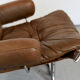 Fauteuil et ottoman design Harald Relling édité par Langlos Möbelfabrik