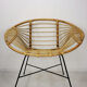 Rattan and metal chair