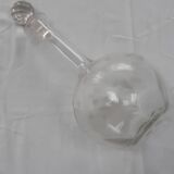Antique engraved crystal wine carafe