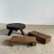 Tabouret d'appoint en teck asiatique blond