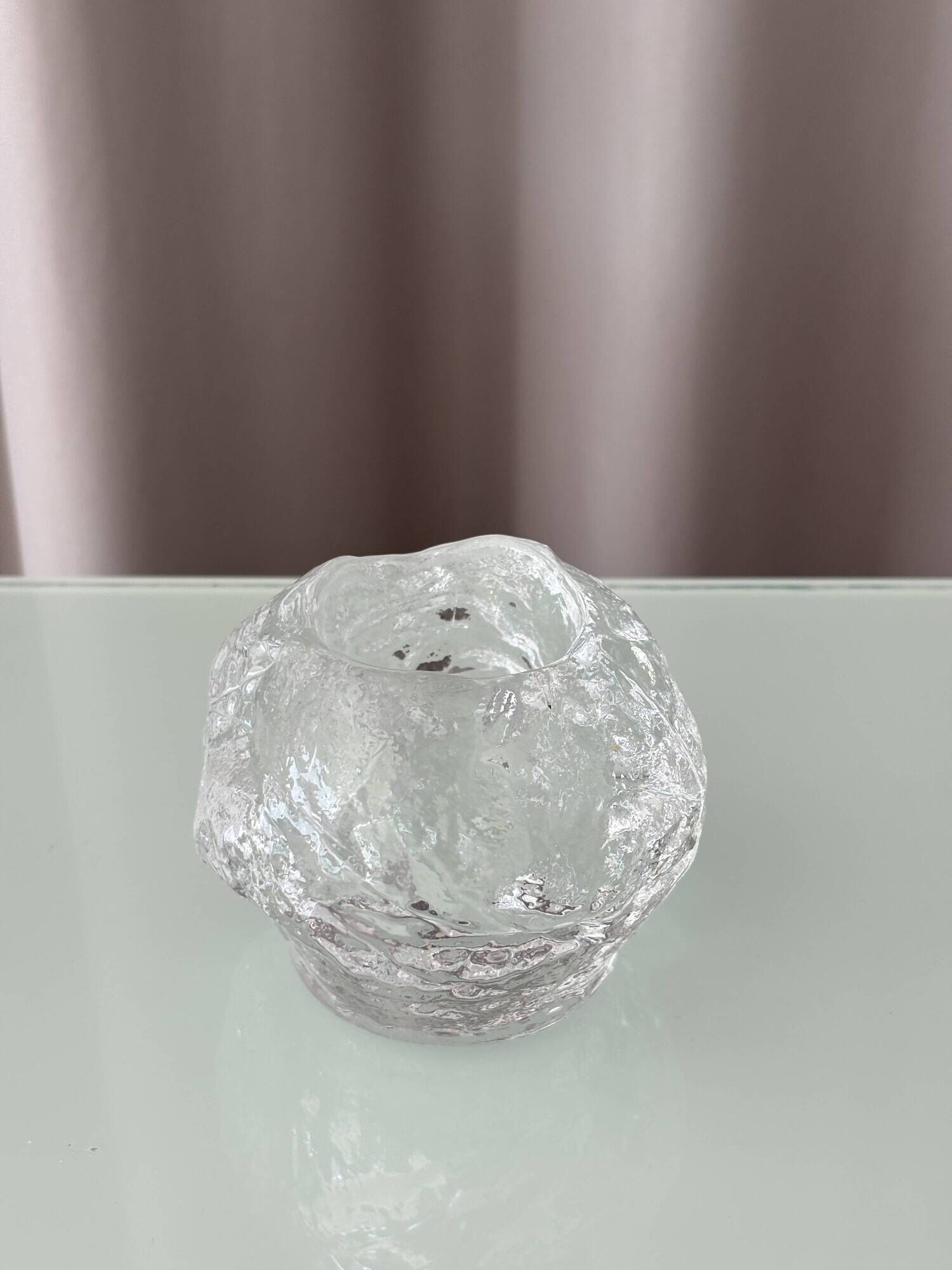 Kosta Boda Snowball Tealight Holder – Ann Wolff – Swedish Art Glass –