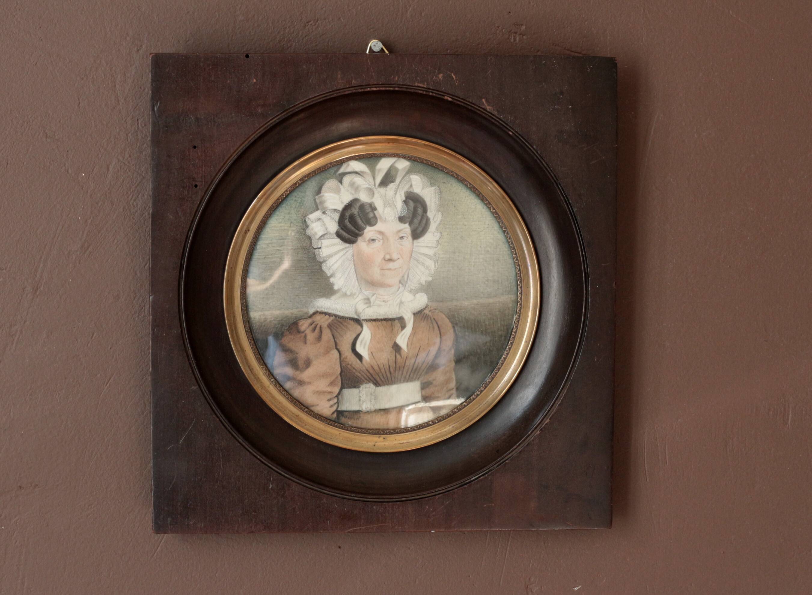 Painting. Portrait of an ancestor. 1847. Gouache on cardboard.