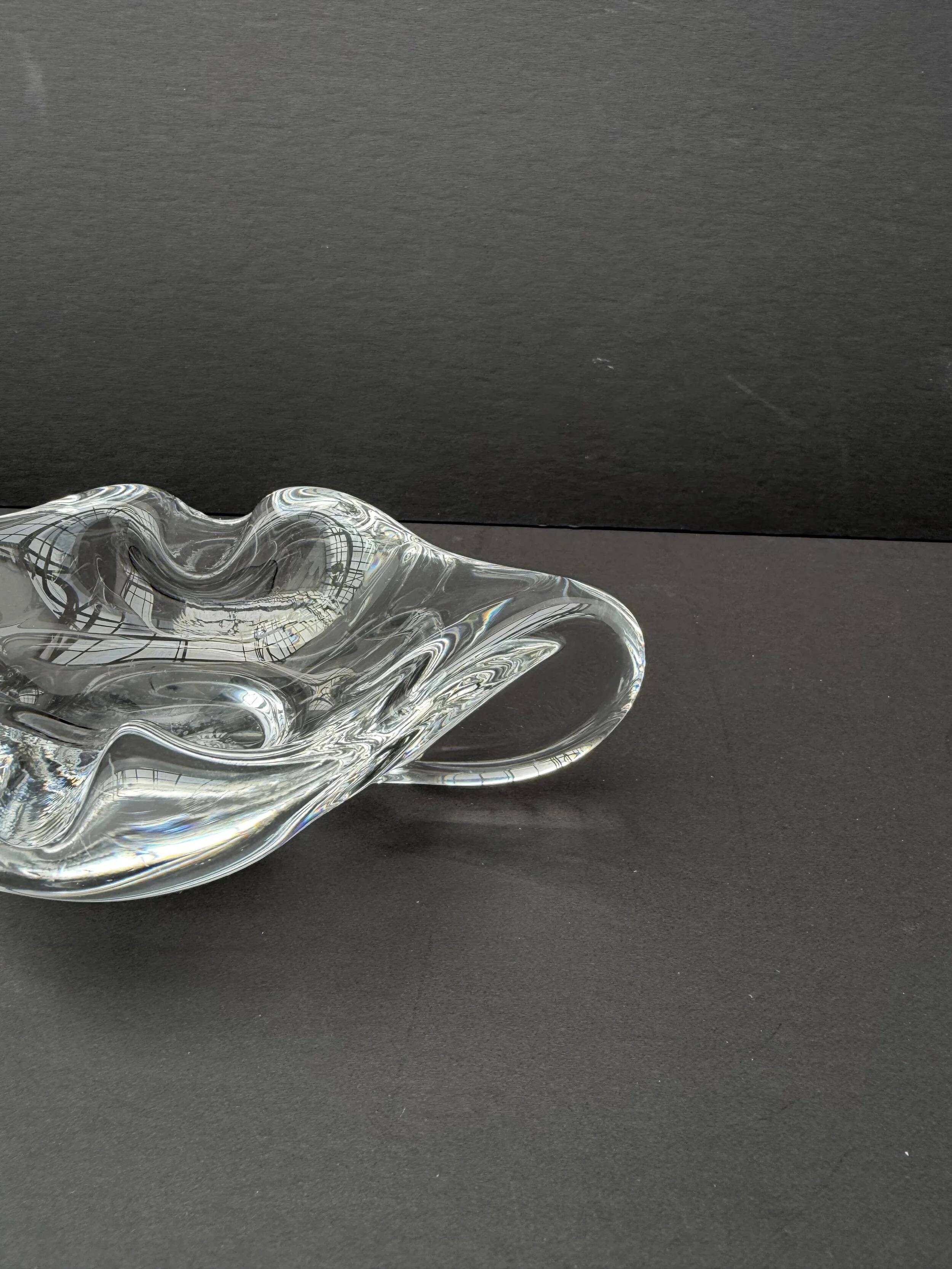 Sèvres pocket tray in crystal, France 1950
