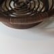 Round coffee table in bamboo, rattan, manou, Italy 1970
