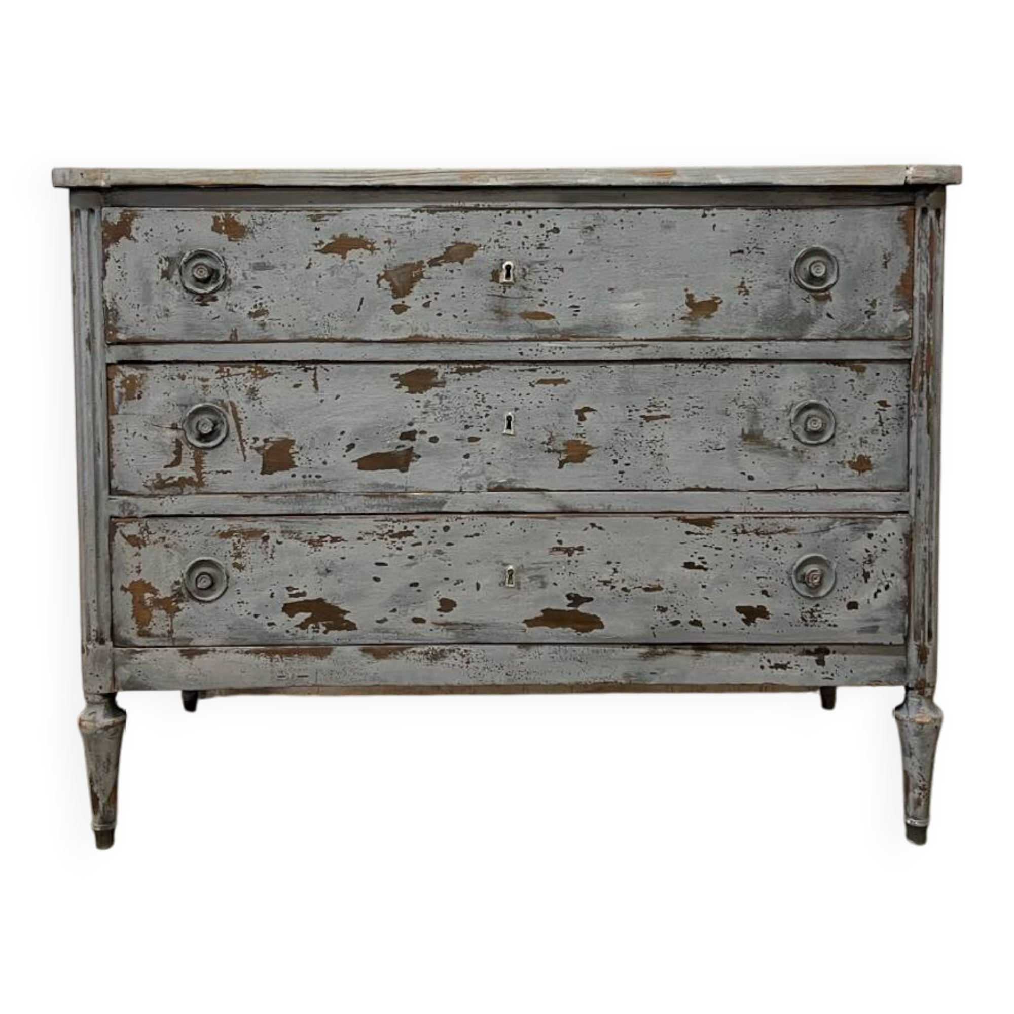 Directoire patinated chest of drawers