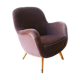 Fauteuil oeuf EGG des années 50-60 en velours marron