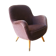 Fauteuil oeuf EGG des années 50-60 en velours marron