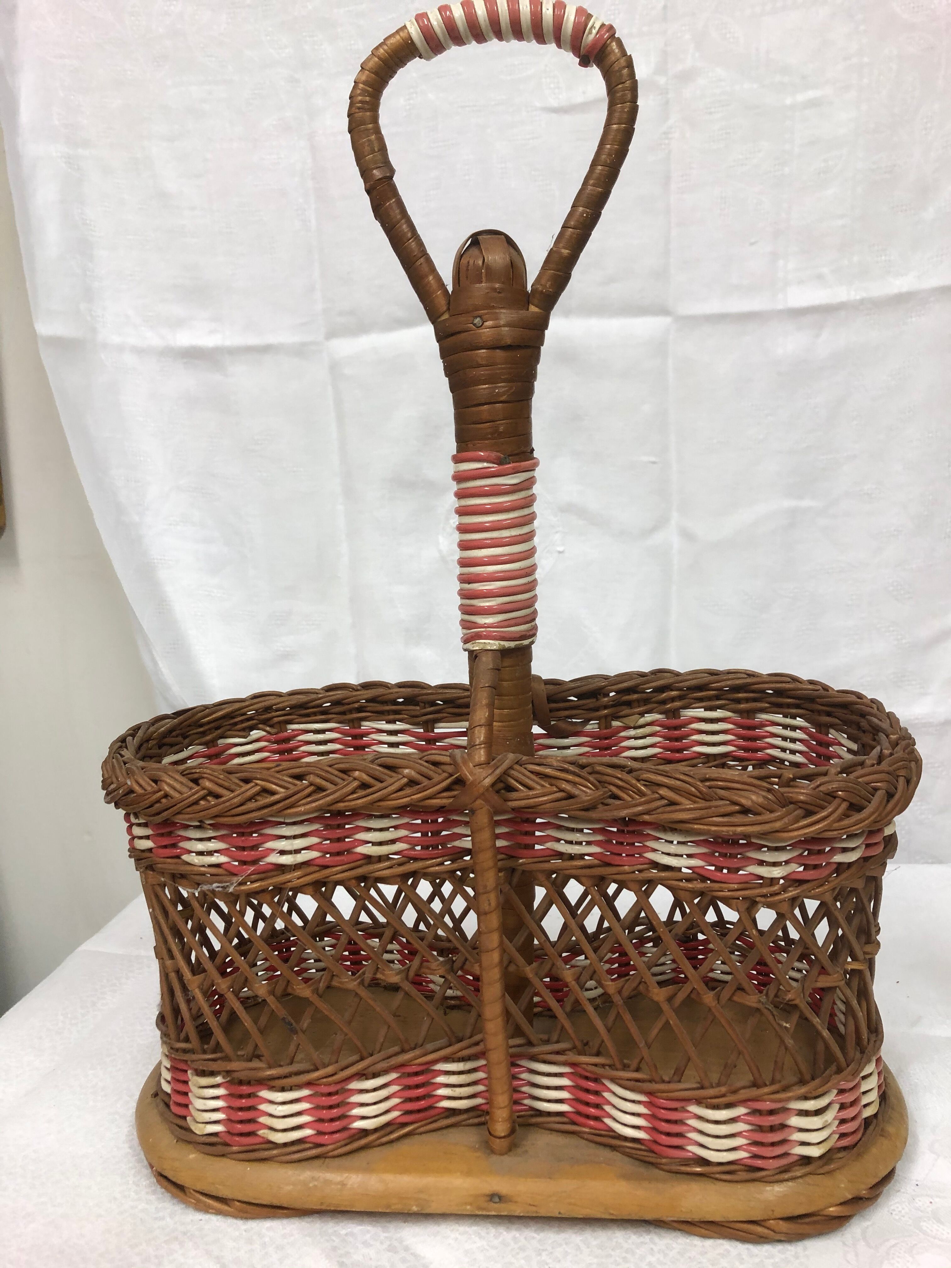 Door rattan bottles from the 60s