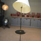 Vintage opaline and glass floor lamp 1960