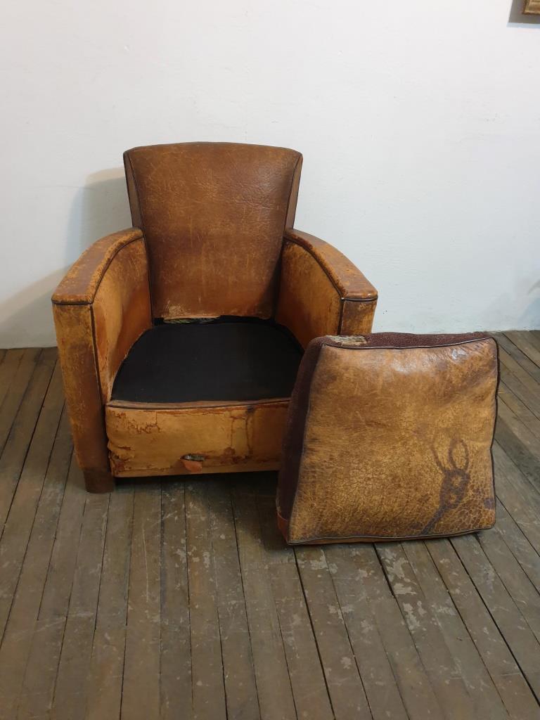 Old club chair - Leather armchair