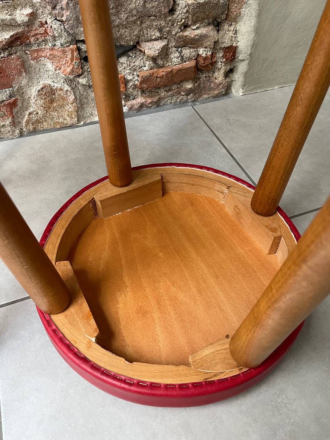 Pair of tapered leg bar stools