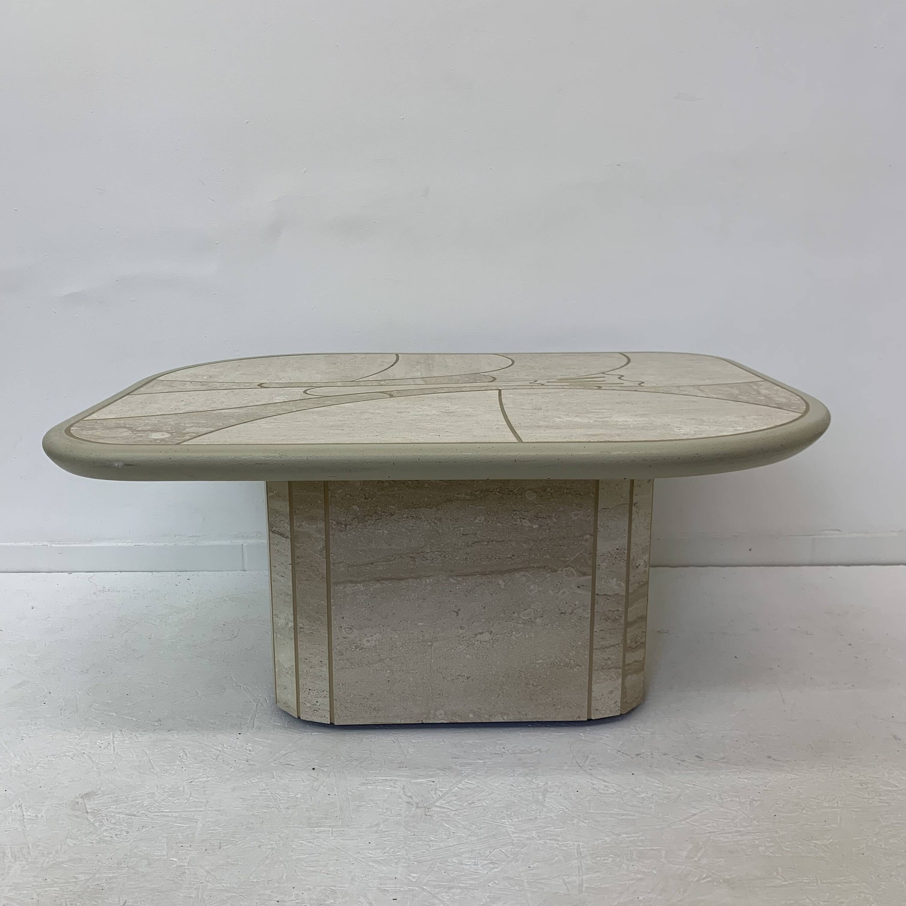 Mid-century design travertine coffee table, 1970’s