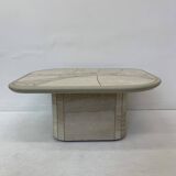 Table basse en travertin design milieu du siècle, années 1970