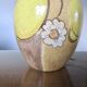 Hubert Olivier ceramic lamp with floral decoration, 1980.
