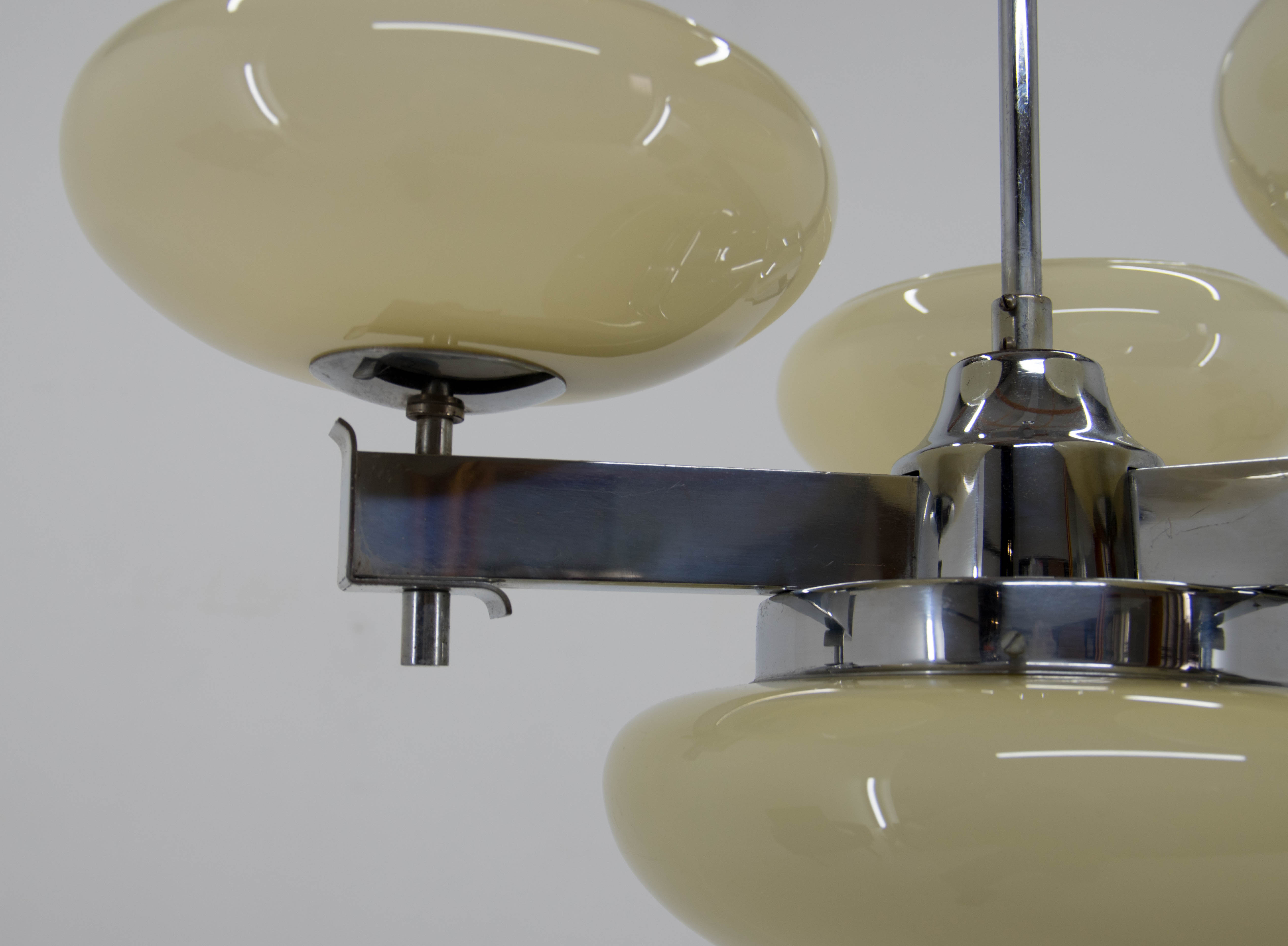 Art deco chandelier by zukov, 1940s
