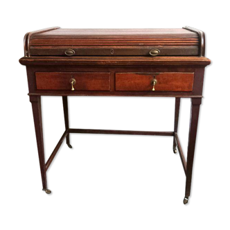 English desk signed with scrolls 19th century