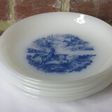 6 hollow plates from Arcopal in good condition