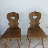 Pair of Alsatian oak chairs