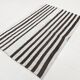Tapis Kilim moderne rayé blanc et marron foncé