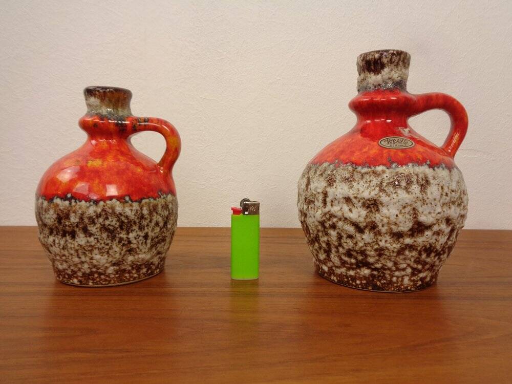 Fat Lava ceramic vases from Jopeko, 1970s, set of 2.