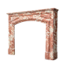 Louis XIV style fireplace in red marble from Languedoc around 1880