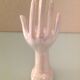 Handmade white ceramic ring holder / vintage 60s-70s