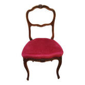 Chaise de chambre style Louis XV en noyer époque 1900