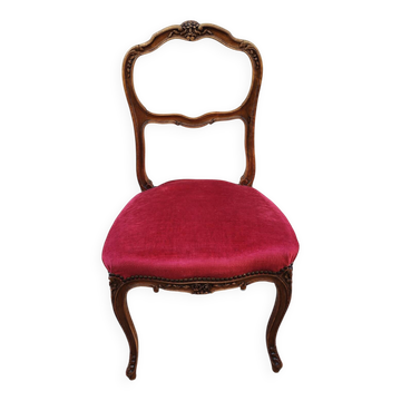 Louis XV style walnut bedroom chair, circa 1900.