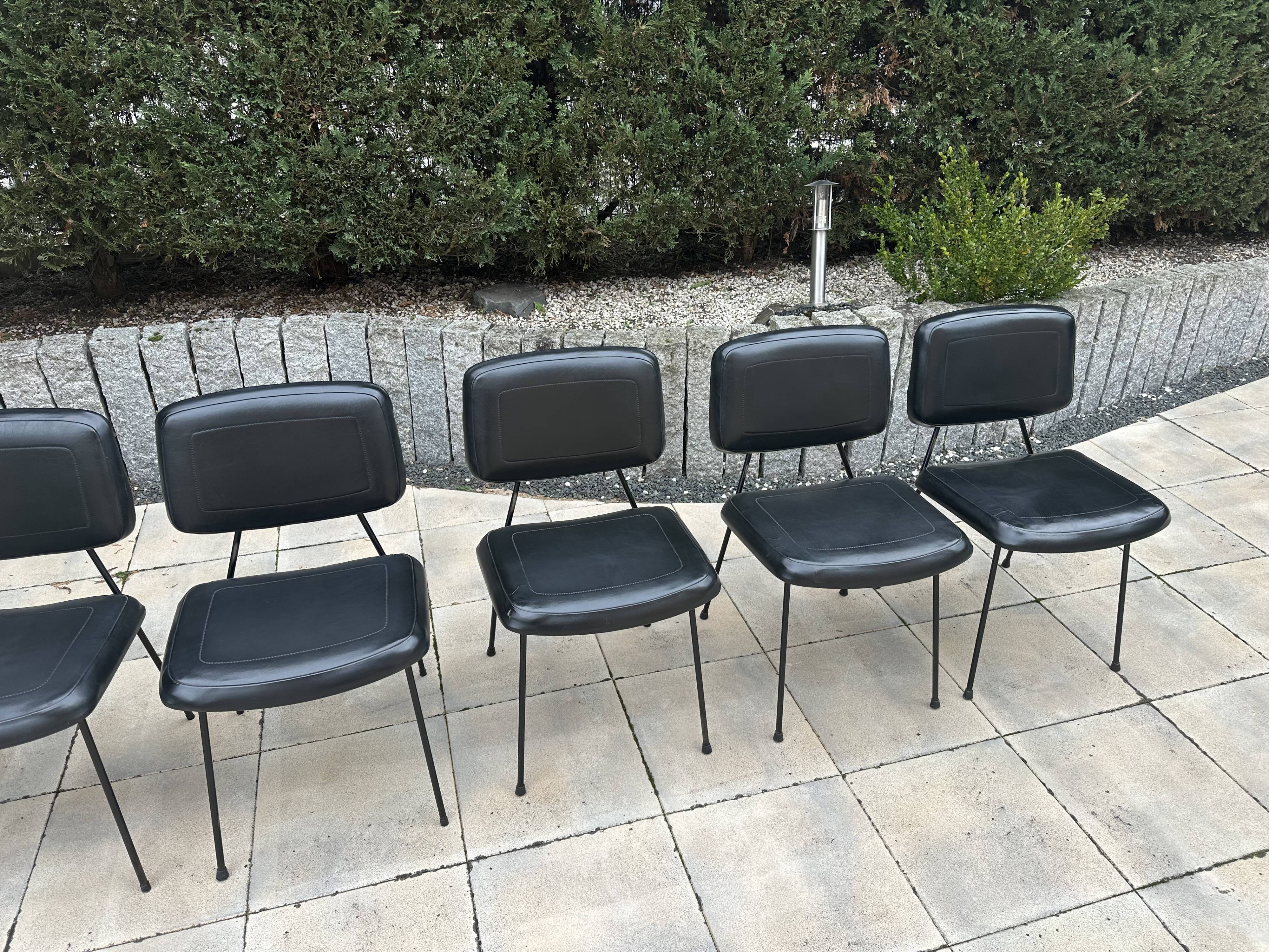 Set of 6 Pierre Paulin CM 196 chairs for Thonet – 1960s