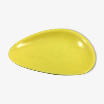Vide poche en céramique jaune